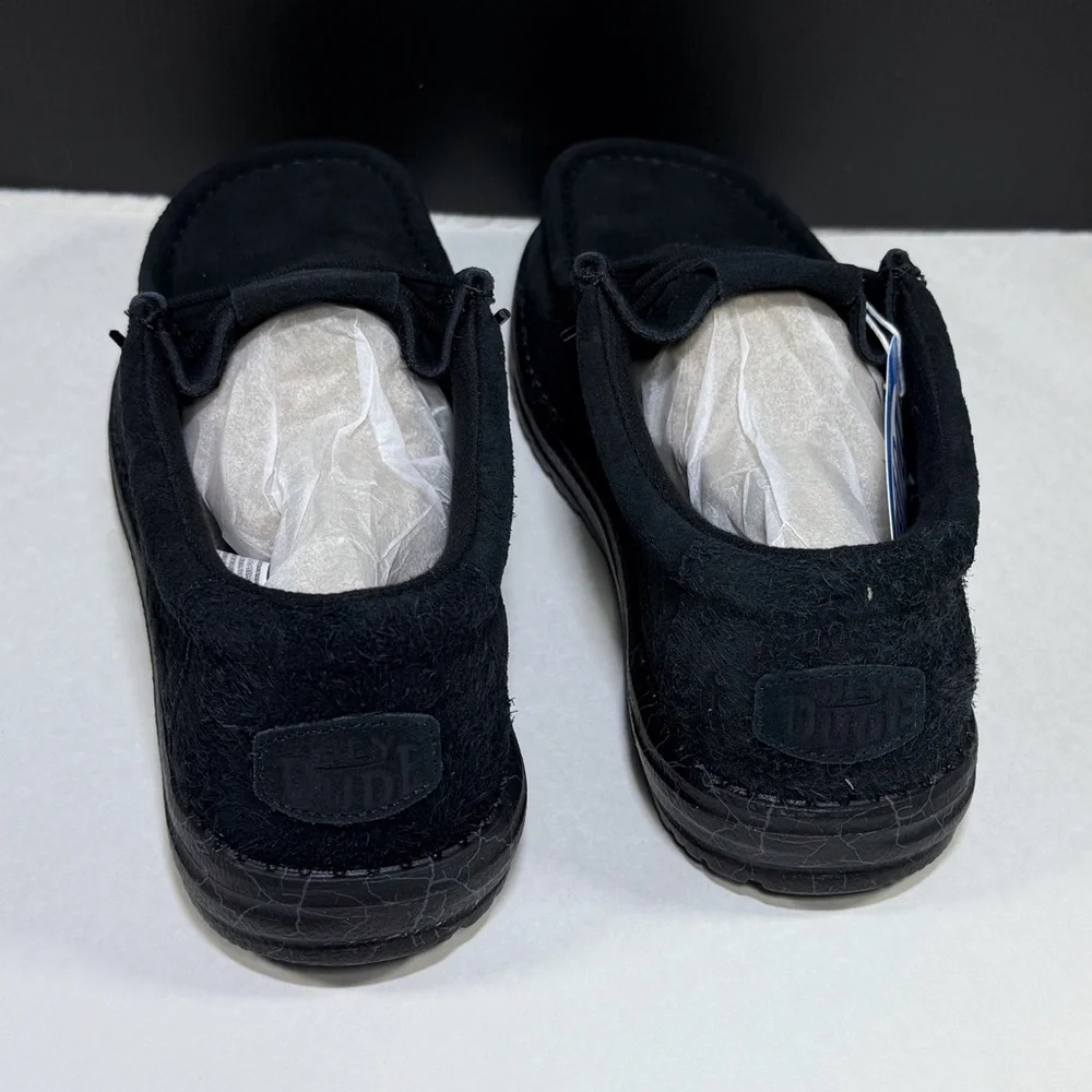 Men's Hey Dude x Wally Jelly Roll Black Loafers Slip on Shoes - Picture 5 of 12